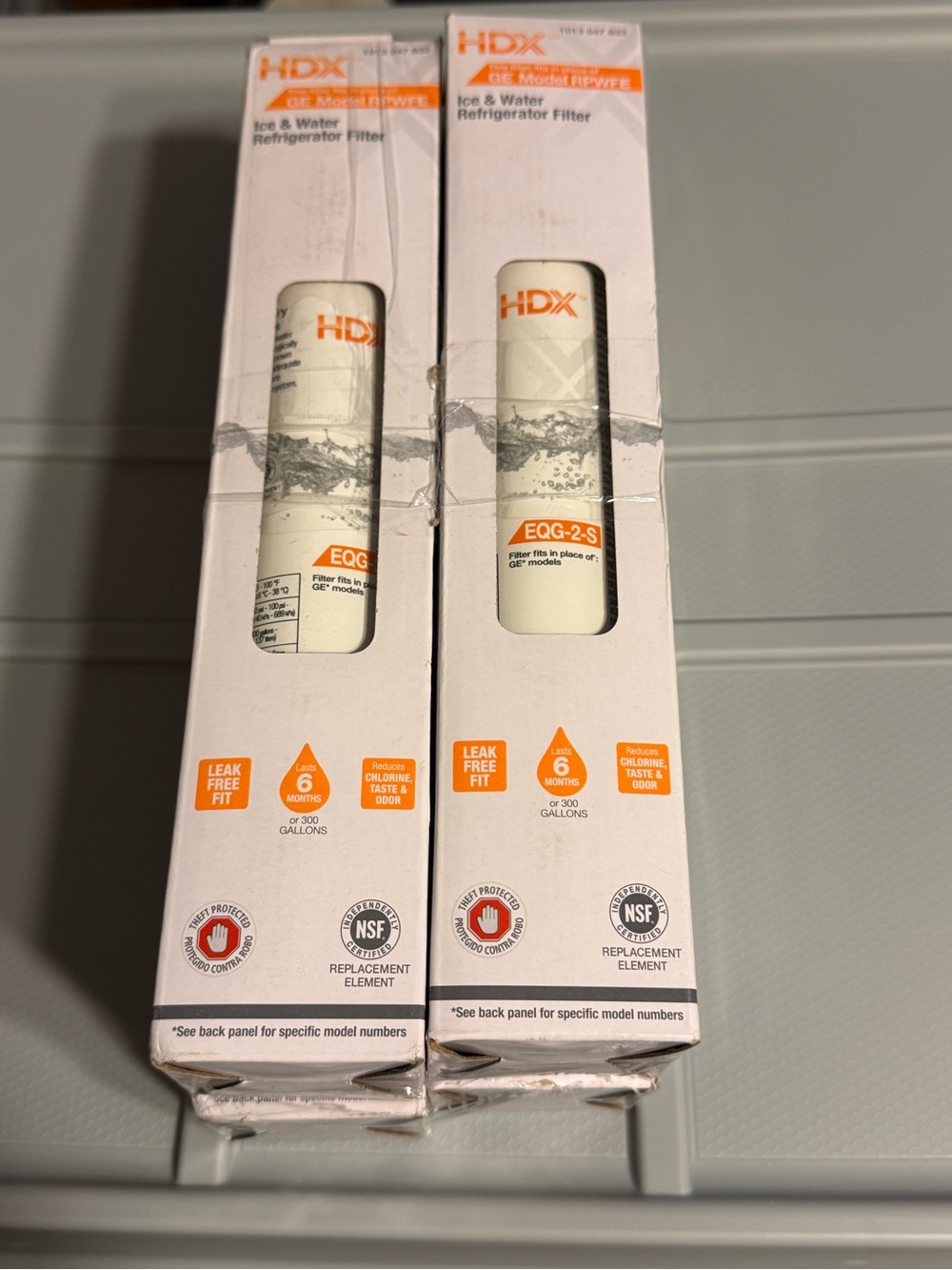 HDX Ice & Water Refrigerator Filters (Set of 4) - GE Replacement RPWFE, NEW
